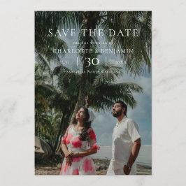Modern Minimalist Photo Wedding Save the Date Spara Datumet