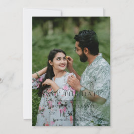 Modern Minimalist Photo Wedding Save the Date Spara Datumet