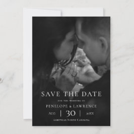 Modern Minimalist Photo Wedding Save the Date Spara Datumet