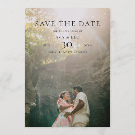 Modern Minimalist Photo Wedding Save the Date Spara Datumet