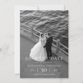 Modern Minimalist Photo Wedding Save the Date Spara Datumet