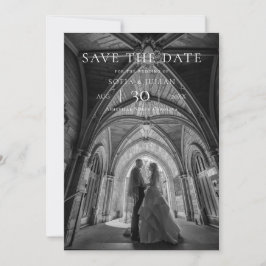 Modern Minimalist Photo Wedding Save the Date Spara Datumet