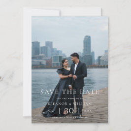 Modern Minimalist Photo Wedding Save the Date Spara Datumet