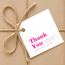 Modern Minimalist Pink Birthday Gåvor Etiketter