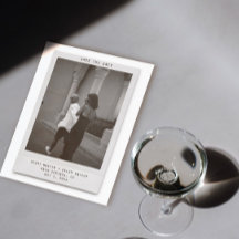 Modern minimalist polaroid-fotografi Spara datum