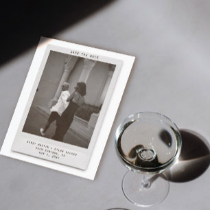 Modern minimalist polaroid-fotografi Spara datum Datumet