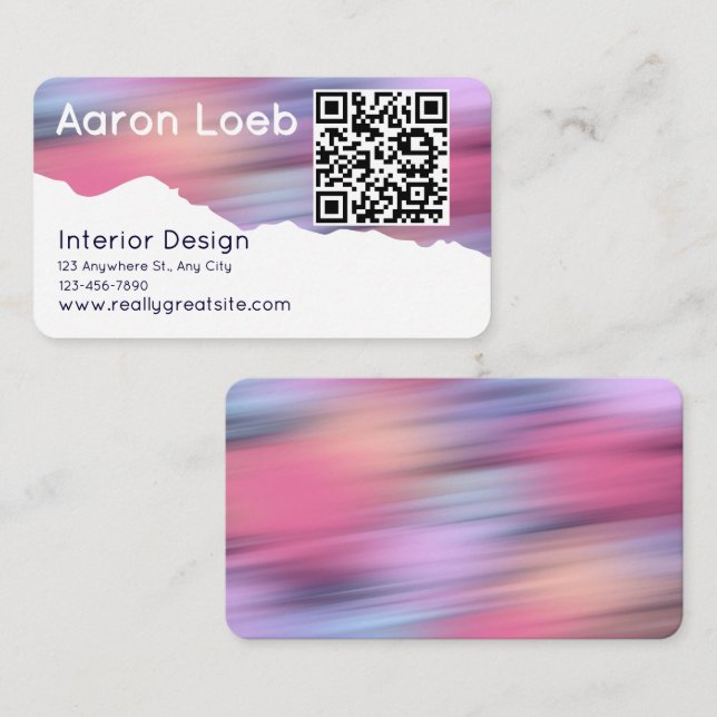 Modern Minimalist Professional Business Card Visitkort (Fram/baksida)