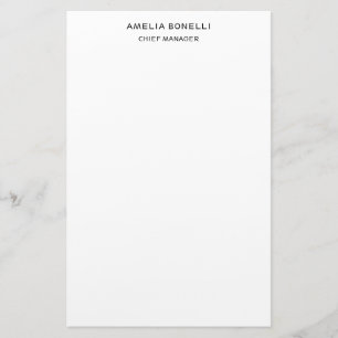 Modern minimalist professionell enkel brevpapper