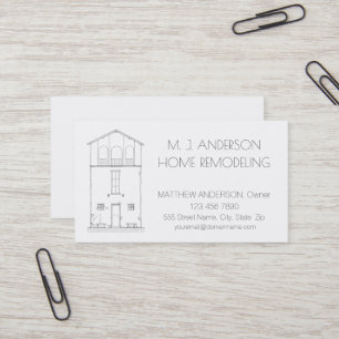 Modern Minimalist professionell för enkelt hus Visitkort