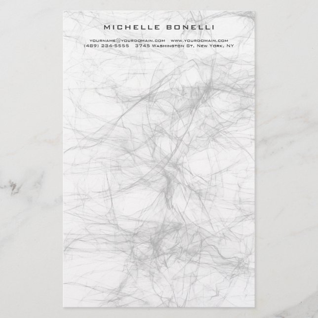 Modern minimalist professionell grå design brevpapper (Framsida)
