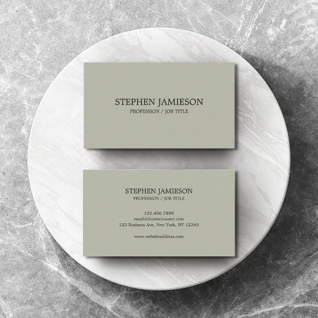 Modern minimalist professionell grön svart visitkort (Skapare uppladdad)