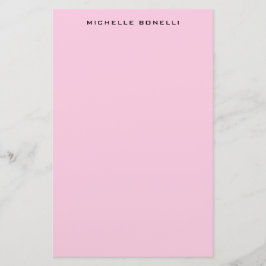 Modern minimalist professionell ljusrosa feminin brevpapper