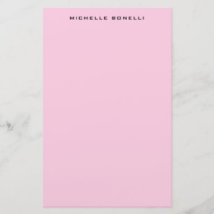 Modern minimalist professionell ljusrosa feminin brevpapper