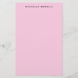 Modern minimalist professionell ljusrosa feminin brevpapper