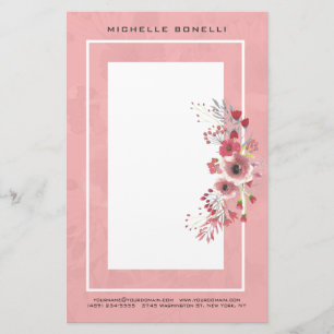Modern minimalist professionella blommor feminina brevpapper