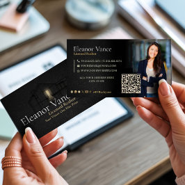 Modern Minimalist Qr Code Social Media Relator Visitkort