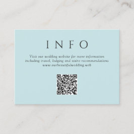Modern minimalist QR-kod bröllop i teal Tilläggskort