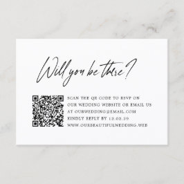 Modern minimalist QR-kod bröllop OSA Kort