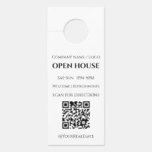 Modern minimalist QR-kod för öppen husvisning på f