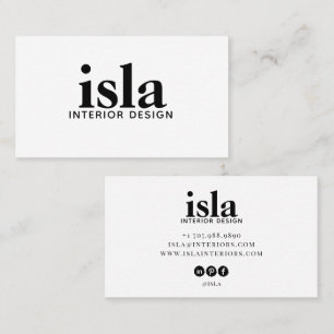 Modern minimalist QR-kod inredningsdesigner Visitkort