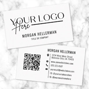 Modern minimalist QR-kod professionell logotyp Visitkort