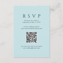 Modern minimalist QR-kod vigselring bröllop OSA Kort