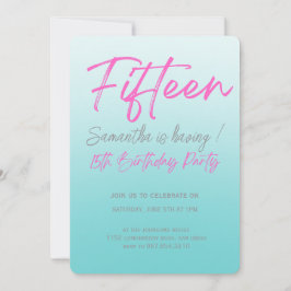 Modern minimalist Quinceañera 15-årsdag Inbjudningar