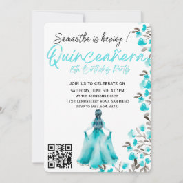 Modern minimalist Quinceañera 15-årsdag Inbjudningar