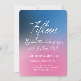 Modern minimalist Quinceañera 15-årsdag Inbjudningar
