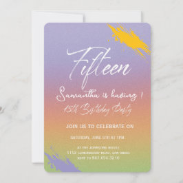 Modern minimalist Quinceañera 15-årsdag Inbjudningar