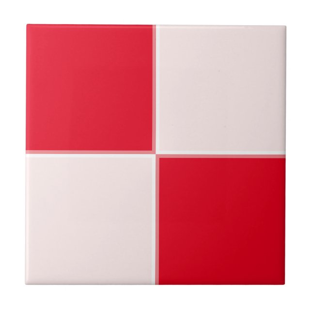 Modern minimalist Red  Rosa White Geometric Kakelplatta (Framsidan)