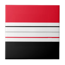 Modern minimalist Red White Black Linjer