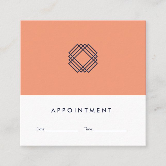 Modern Minimalist ren typografitidsbeställning Fyrkantigt Visitkort (Framsida)