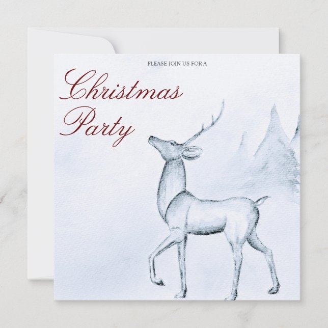 Modern minimalist renjul jul firande inbjudningar (Framsida)