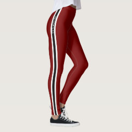 Modern minimalist röd färg stilren atletisk leggings