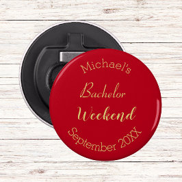 Modern minimalist röd och guld sällskapsresa för h flasköppnare