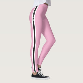 Modern minimalist rosa atletisk stil leggings