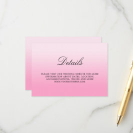 Modern minimalist rosa bomullssocker Ombre detalje Tilläggskort