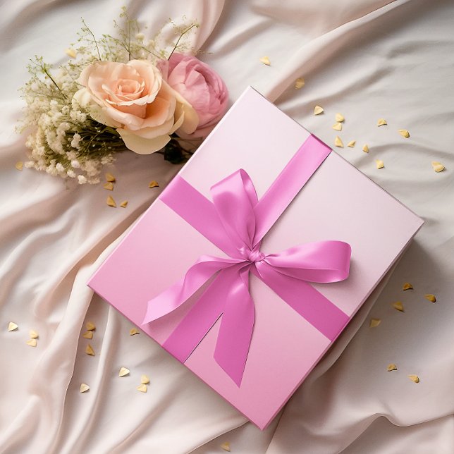Modern minimalist rosa bomullssockergradient presentpapper (Modern Minimalist Cotton Candy Pink Gradient Wrapping Paper)