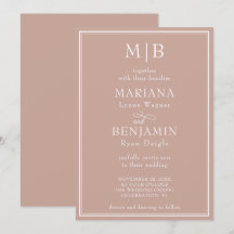 Modern minimalist rosa bröllop