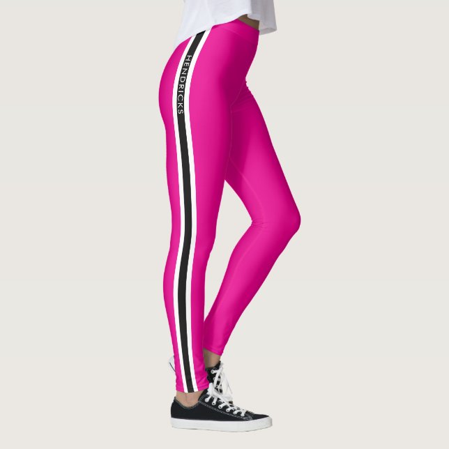 Modern minimalist rosa färg stilren atletisk leggings (Höger)