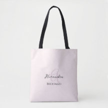 Modern minimalist Rosa Monogram Bridesmaid