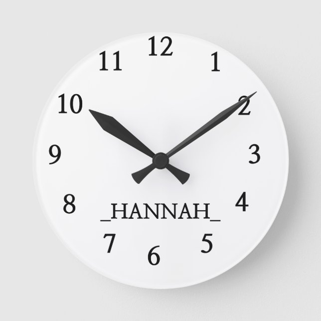 Modern minimalist rund klocka (Framsida)