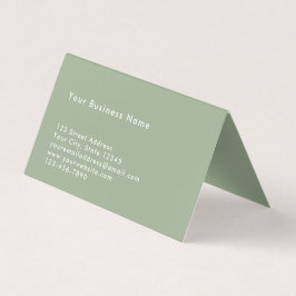 Modern Minimalist Sage Green Logo Professional Visitkort