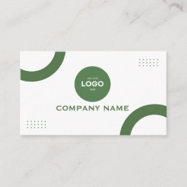 Modern Minimalist Sage Green & White Business Card Visitkort