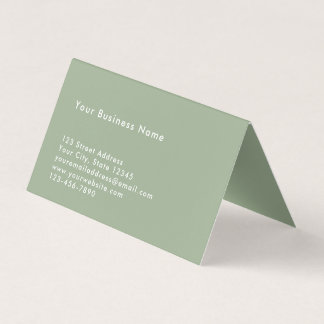 Modern minimalist salvia grön logotyp professionel visitkort