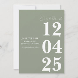 Modern Minimalist Save the Date  Inbjudningar