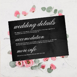 Modern Minimalist Save the Date Wedding Details Inbjudningar