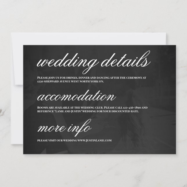 Modern Minimalist Save the Date Wedding Details Inbjudningar (Framsida)