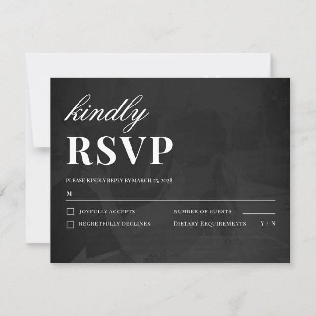 Modern Minimalist Save the Date Wedding Details OSA Kort (Framsida)